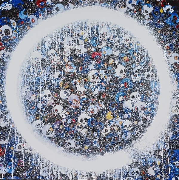 Takashi Murakami - Memento Mori Red On Blue, 2015