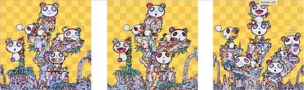Takashi Murakami - Panda Cubs 1, Panda Cubs 2 & Panda Cubs 3, 2019, Three offset prints, framed