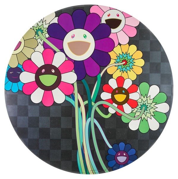 Takashi Murakami - Purple Flowers in a Bouquet, 2010