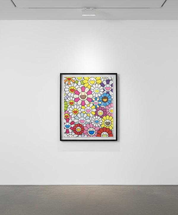 Takashi Murakami - Small Flowers Painting: Pink , Purple and Many Other Colors, 2019