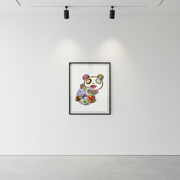 Takashi Murakami, A Panda Cub Hugging a Ball of Flowers