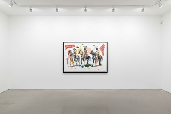 Terry Urban - Tres Amigos, 2025, Acrylic, pastel, oil on Achilles paper