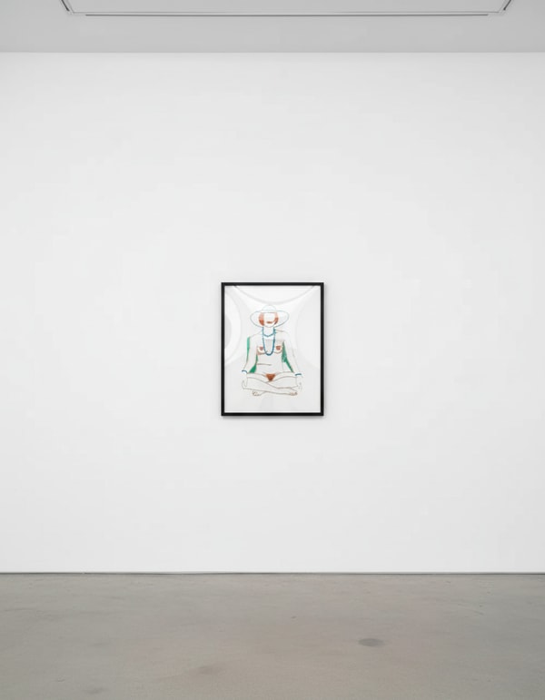 Tom Wesselman - Monica Cross Legged With Beads, 1985-2004, Alkyd on cut-out steel