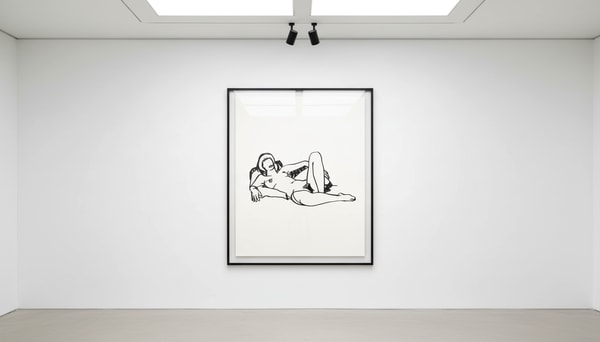 Tom Wesselman - Monica Lying On Blanket Black, 1988, Enamel on cut out steel