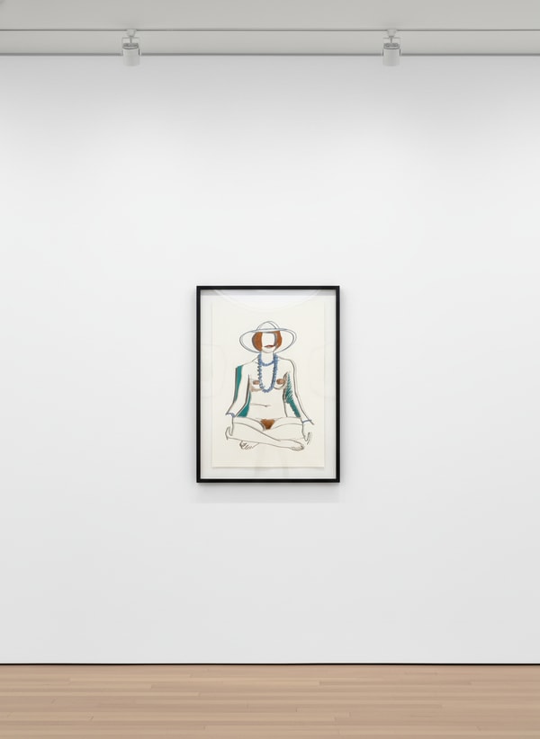 Tom Wesselman - Monica Sitting Cross Legged With Beads, 1985-2004, Alkyd on cut out steel