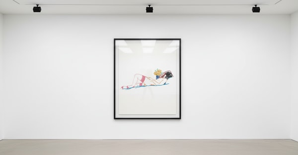 Tom Wesselman - Nude With Bouquet and Stocking Variation #7, 1985, Enamel on laser-cut steel