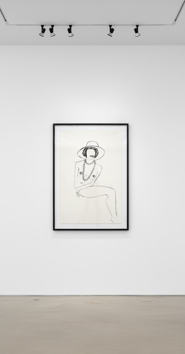 Tom Wesselman - Partial Monica with Hat and Beads, 1989, Enamel on laser-cut steel