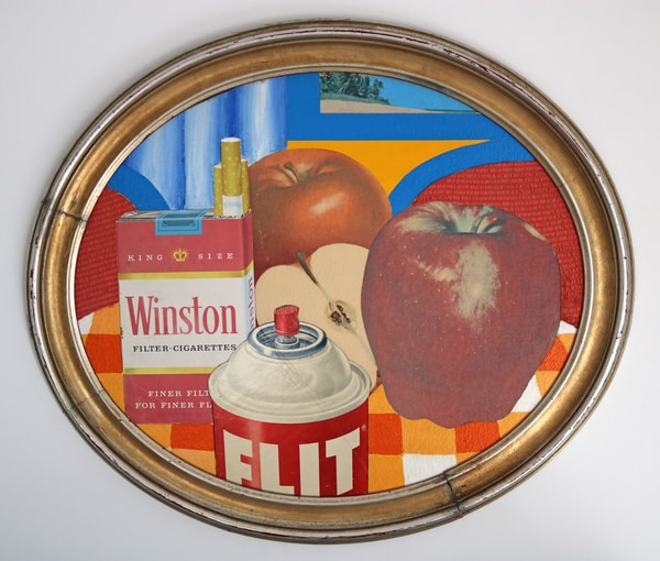 Tom Wesselman - Still Life #23, 1962, Oil , fabric and printed paper collage on fiberboard