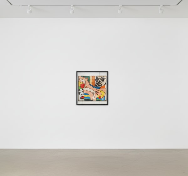 Tom Wesselman - Study for Sunset Nude With Picasso Vase, 2004, Ink and colored pencil on 100% rag tracing paper