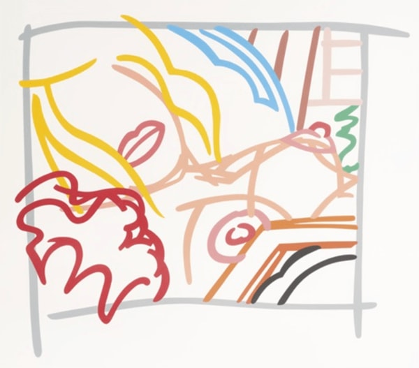Tom Wesselmann - Bedroom Blonde Doodle With Photo, 1988