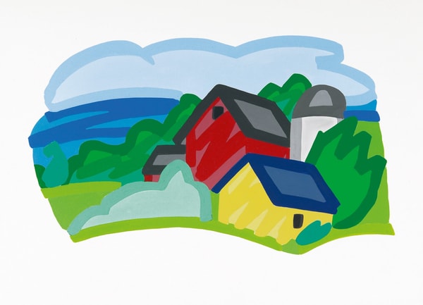 Tom Wesselmann - House and Barn In Distance, 1991