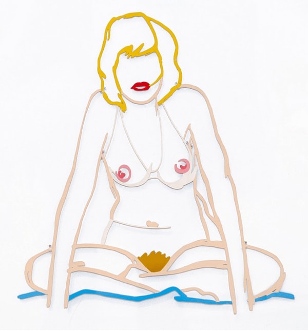 Tom Wesselman - Monica Sitting Cross Legged, 1986-90, Alkyd on cut out steel