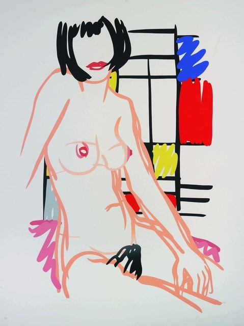 Tom Wesselman - Monica Sitting with Mondrian, 1989, Screenprint on Museum Board
