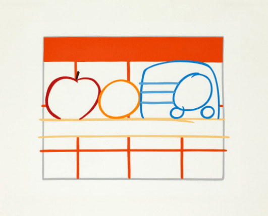 Tom Wesselmann - Still Life With Apple, Orange and Radio, 1991