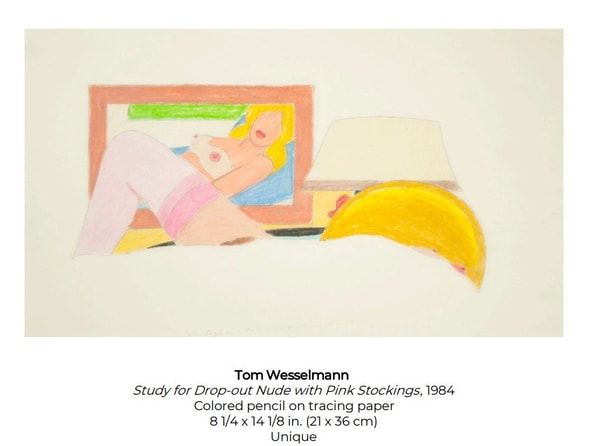 Tom Wesselmann - Study for Drop-out Nude with Pink Stockings, 1984