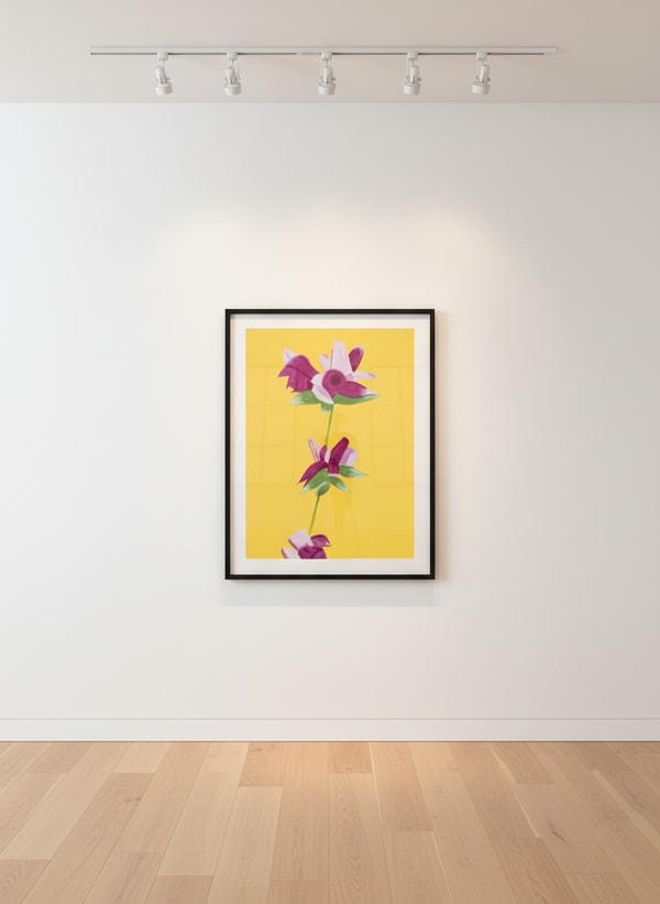 Alex Katz - Azaleas on Yellow, 2021