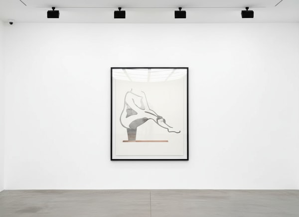 Alex Katz - Dancer 4 outline, 2019, Mirror polished stainless steel on bronze base