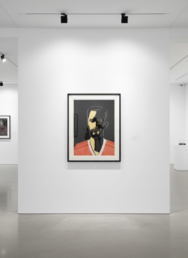 Alex Katz - Daniel, 2016, 2-color woodblock with 2-color pochoir on Somerset Satin White 300 gsm fine art paper