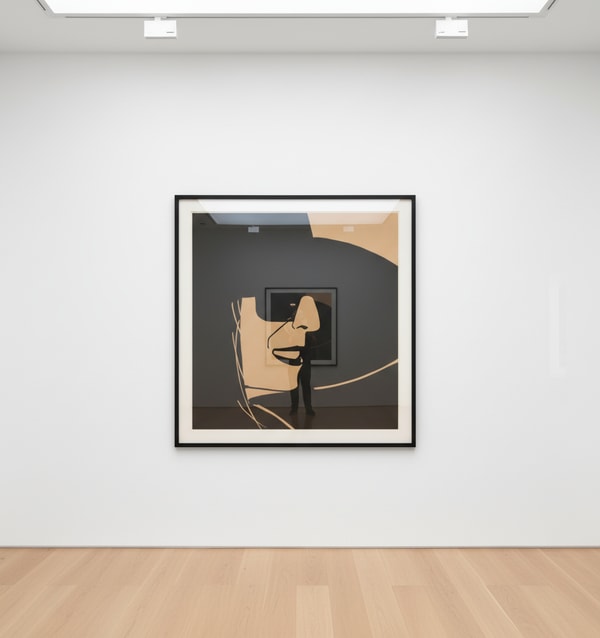 Alex Katz - Large Black Hat Ada, 2013, 1-color silkscreen on brown kraft 70 lb paper