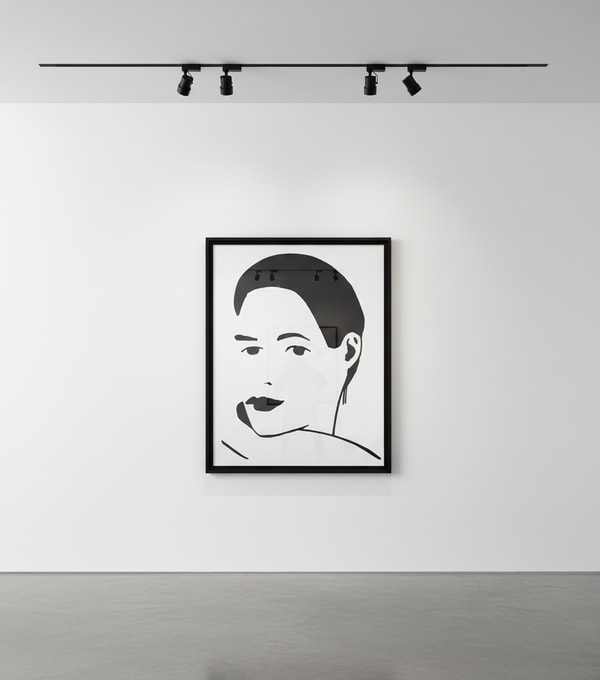 Alex Katz - Porcelain Beauty 1, 2021, Porcelain enamel adhered to stainless steel and mounted to aluminum panel with black...