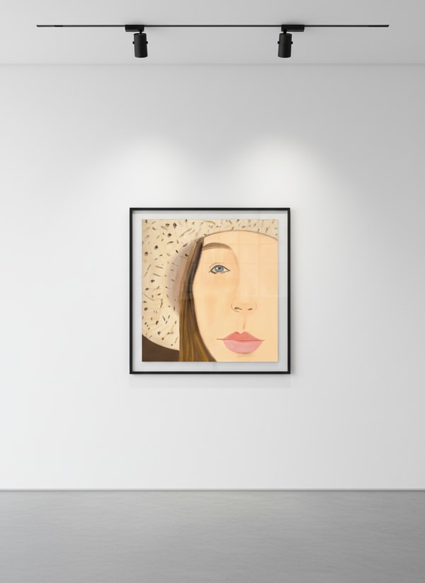 Alex Katz - Straw Hat 2, 2022, Archival pigment ink on Innova Etching Cotton Rag 315 gsm fine art paper