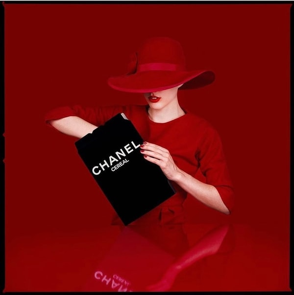 Tyler Shields - Chanel Cereal, 2021, Digital c print