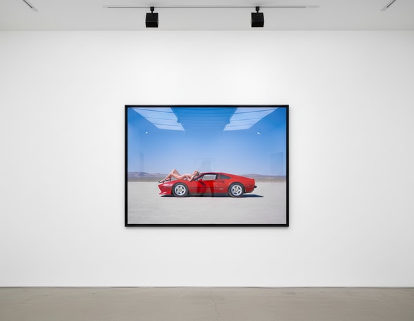 Tyler Shields - Ferrari Sunbathing, 2023, Digital C Print