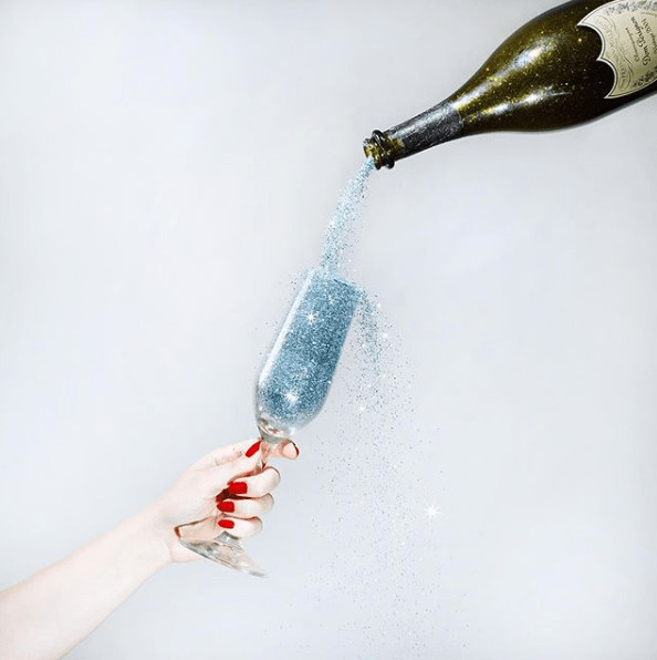 Tyler Shields - Glitter Champagne, 2019