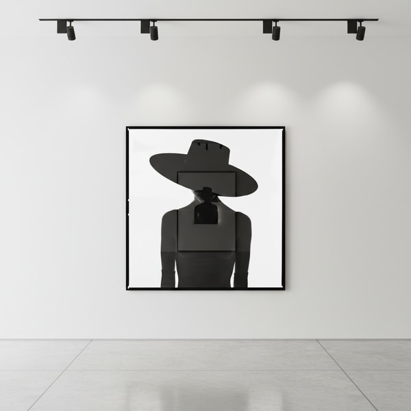 Tyler Shields - Hat and Gloves Silhouette, 2021, Digital c print