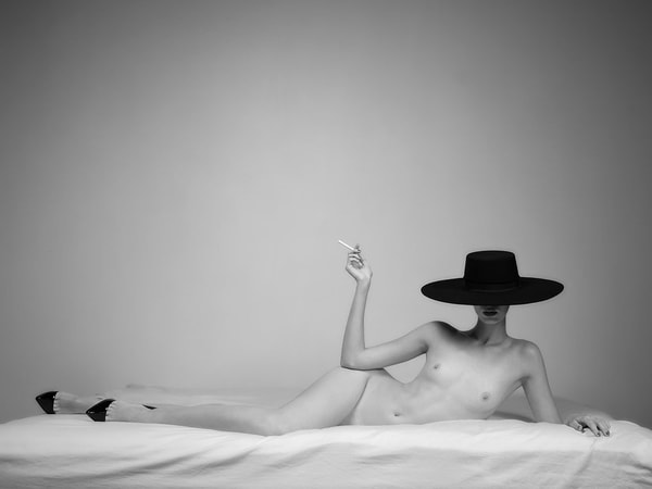 Tyler Shields - Hat Woman, 2021, Digital c print