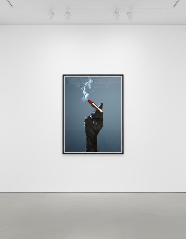 Tyler Shields - Lipstick Cigarette, 2022, Digital c print