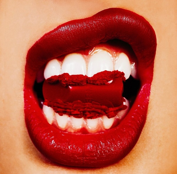 Tyler Shields - Lipstick in Mouth, 2024