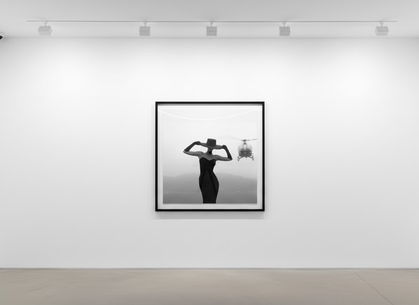 Tyler Shields - Mystery of the Helicopter, 2022, Silver Gelatin Print