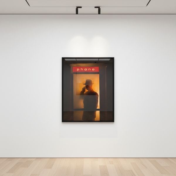 Tyler Shields - The Man in the Phone Booth II, 2022, Digital c print