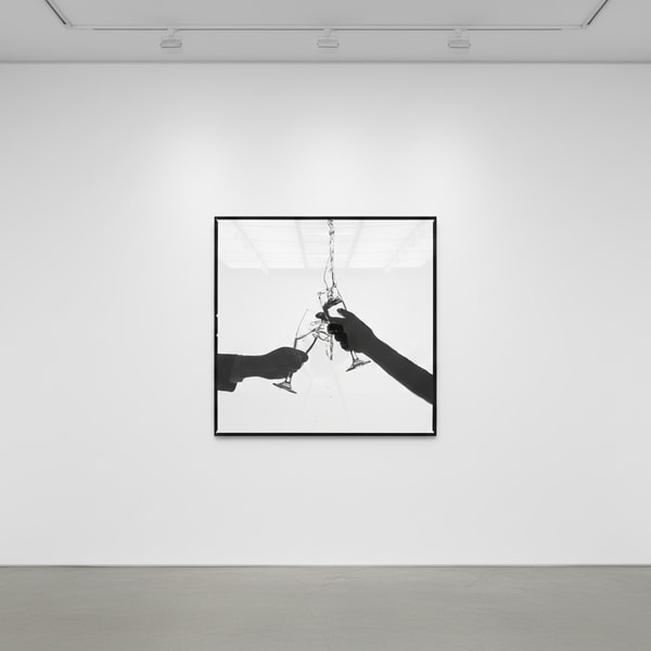 Tyler Shields - Two Glasses of Champagne, 2020, Silver Gelatin