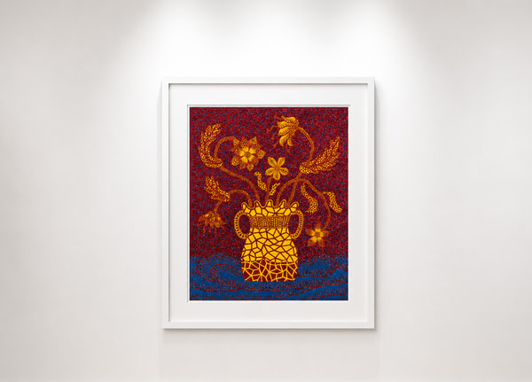 Yayoi Kusama - Flower (3), 1999, Screenprint in colours, Lame