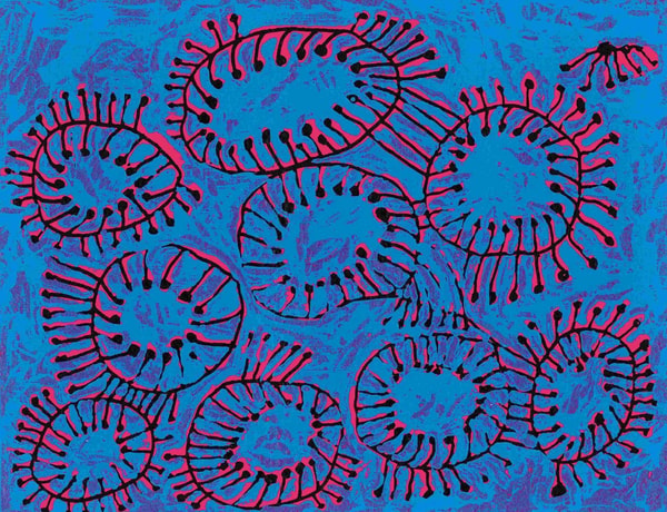 Yayoi Kusama - Petals are Soaring into the Air, 2012
