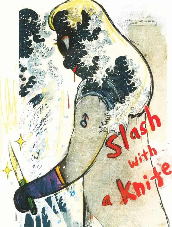 Yoshitomo Nara - Slash With A Knife, 1999