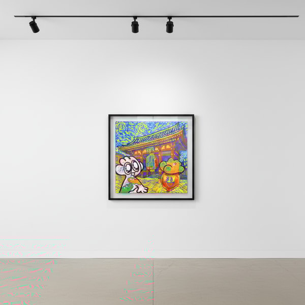 Yusuke Toda - YUM and Kaminarimon Gate, 2025, Mixed media on canvas