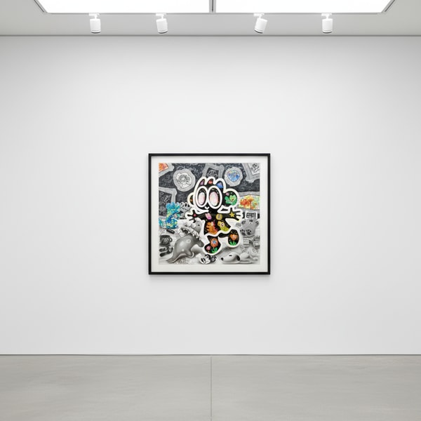 Yusuke Toda - Yum and Old Friends, 2023, Acrylic and oil stick on canvas