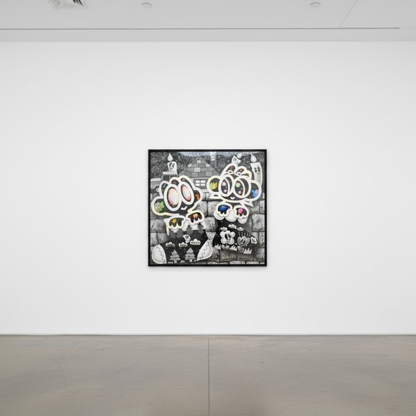 Yusuke Toda - Yum and Rin in Socks, 2023, Acrylic and oil stick on canvas