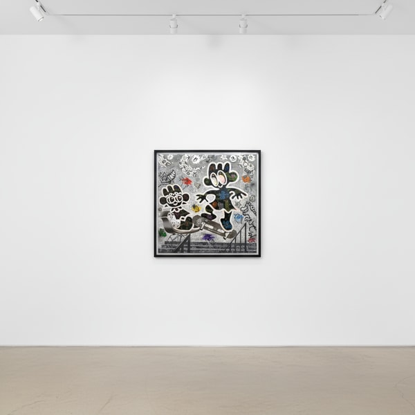 Yusuke Toda - Yum And Rin On Street, 2023, Acrylic on canvas