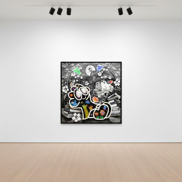 Yusuke Toda - Yum at Art Library, 2023, Acrylic and oil stick on canvas