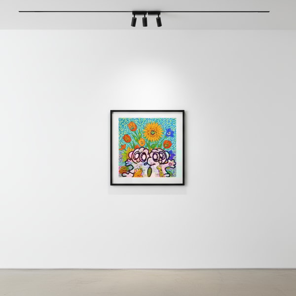 Yusuke Toda - YUM YUM Flowers, 2025, Mixed media on canvas