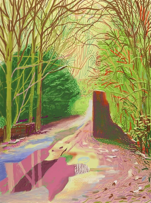 David Hockney  The Arrival of Spring in Woldgate, East Yorkshire