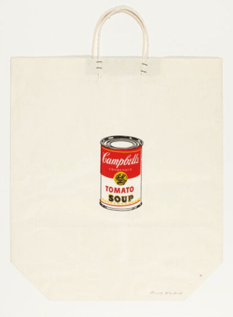 Andy Warhol Campbell's Soup Can on a Shopping Bag