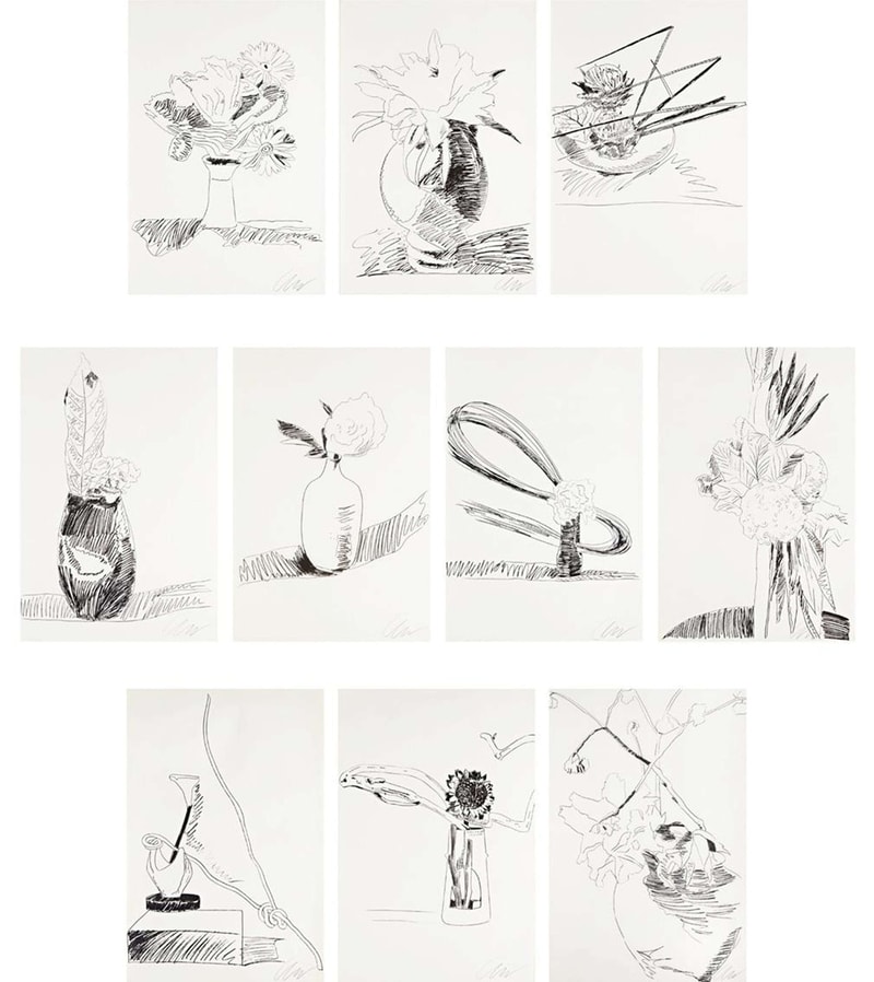 Andy Warhol Flowers (Black and White)